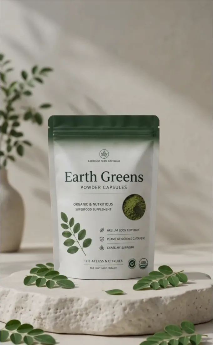 Earth Greens moringa powder pack