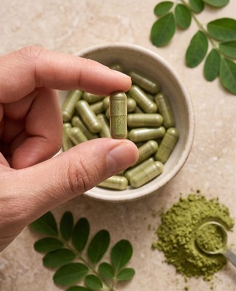 Moringa Powder Capsules – Pack of 2 (200 Vegan Capsules)